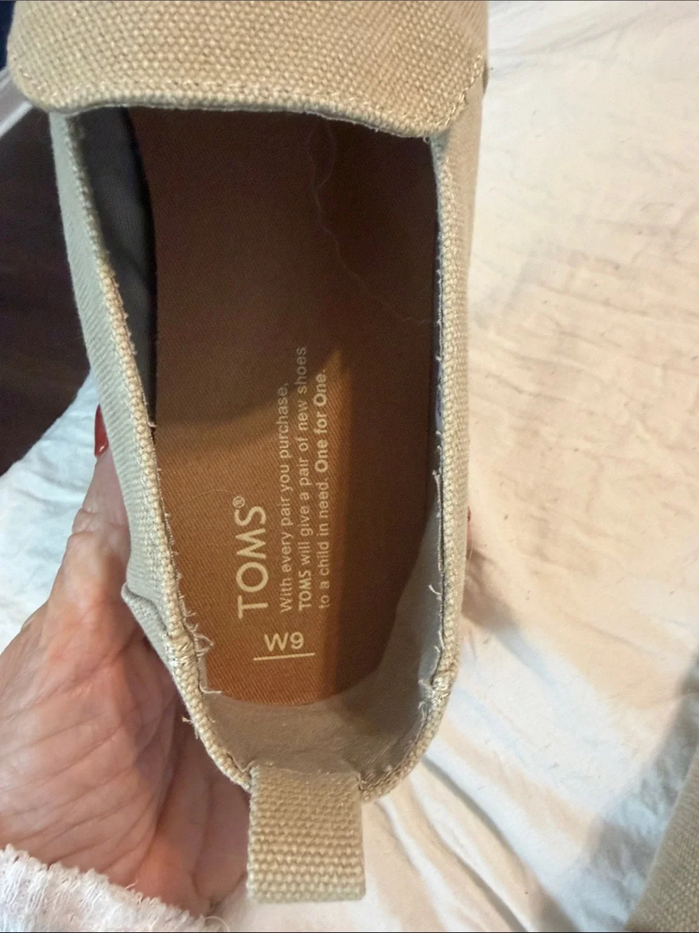 Toms Women's Canvas Slip-On Espadrilles — Light Beige
